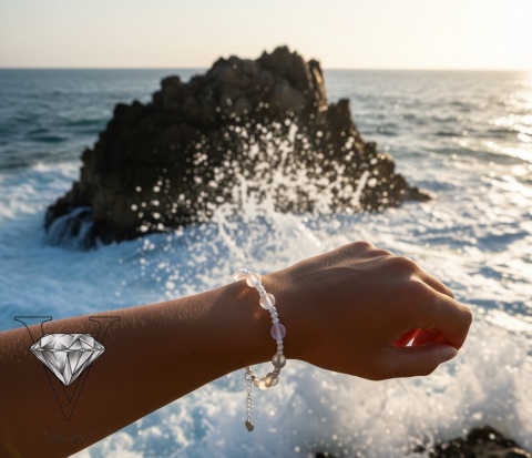 PRZEJRZYSTO - BIAŁA BRANSOLETKA Z KAMIENIA KSIĘŻYCOWEGO OD VIVA JEWELRY & ART