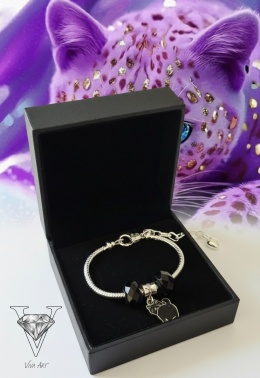 CUDNA BRANSOLETKA ZE STALI NIERDZEWNEJ I AKRYLU OD VIVA JEWELRY & ART