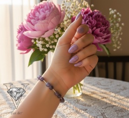 UROCZA FIOLETOWA BRANSOLETKA Z AMETYSTÓW OD VIVA JEWELRY & ART