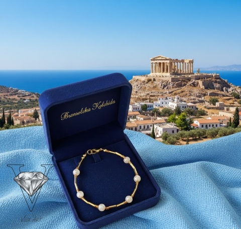 BRANSOLETKA Z AGATÓW ŚWIETLNYCH AUTORSTWA VIVA JEWELRY & ART