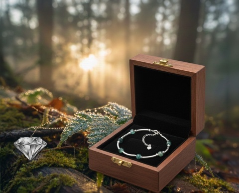 BRANSOLETKA Z AGATAMI I SREBREM OD VIVA JEWELRY & ART