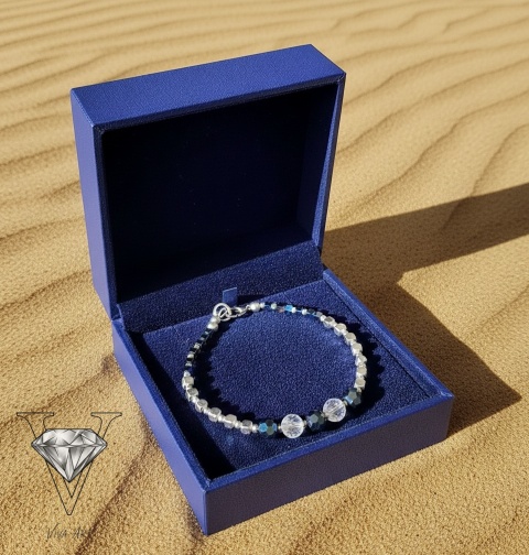 BRANSOLETKA Z HEMATYTÓW I SREBRA AUTORSTWA VIVA JEWELRY & ART