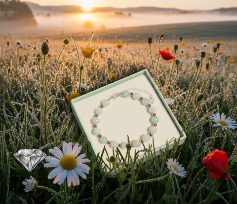 UROCZA BRANSOLETKA Z MALACHITU I HEMATYTU OD VIVA JEWELRY & ART