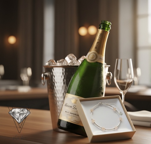 UROCZA BRANSOLATKA Z AGATU I SREBRA OD VIVA JEWELRY & ART