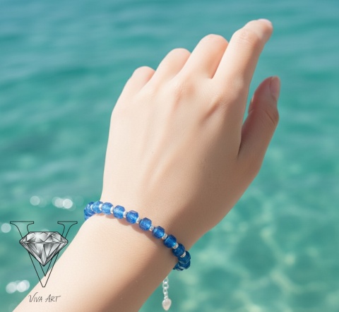 NIEBIESKA BRANSOLETKA Z TOPAZU I SREBRA OD VIVA JEWELRY