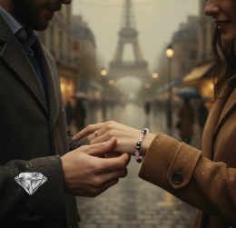 BRANSOLETKA ZE SPEKTOLITU, HEMATYTU I SREBRA