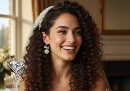 UROKLIWE WISZĄCE KOLCZYKI Z MOISSANITU OD VIVA JEWELRY & ART