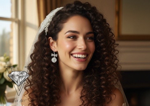 UROKLIWE WISZĄCE KOLCZYKI Z MOISSANITU OD VIVA JEWELRY & ART