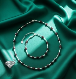 KOMPLET BIŻUTERII Z AGATU I SREBRA OD VIVA JEWELRY & ART