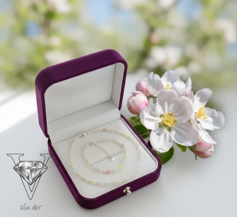 KOMPLET BIŻUTERII Z JADEITU I SREBRA OD VIVA JEWELRY & ART