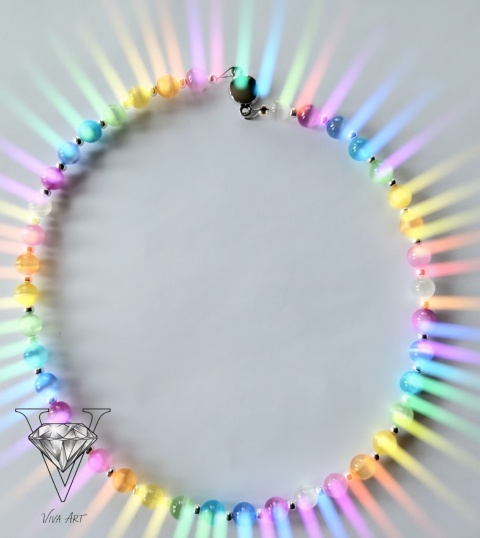 NASZYJNIK ZE SREBRA I KAMIENIA KOCIE OKO OD VIVA JEWELRY & ART