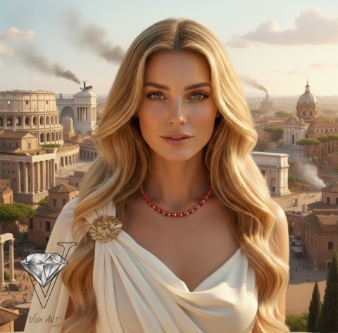 NASYJNIK Z KORALA I SREBRA W KOLORZE CZERWONYM I SREBRNYM OD VIVA JEWELRY & ART