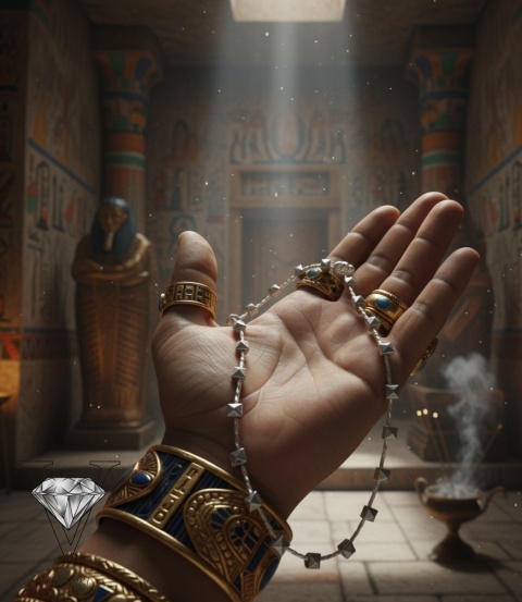 NASZYJNIK Z  HEMATYTÓW AUTORSTWA VIVA JEWELRY & ART