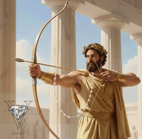 NZASZYJNIK Z HEMATYTÓW W KSZTAŁCIE SERDUSZEK VIVA JEWELRY & ART