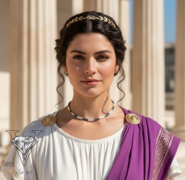 SREBRNO - CZARNY NASZYJNIK Z HEMARTYTÓW OD VIVA JEWELRY 7 ART