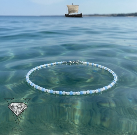 NASZYJNIK Z AKWAMARYNU I SREBRA VIVA JEWELRY & ART