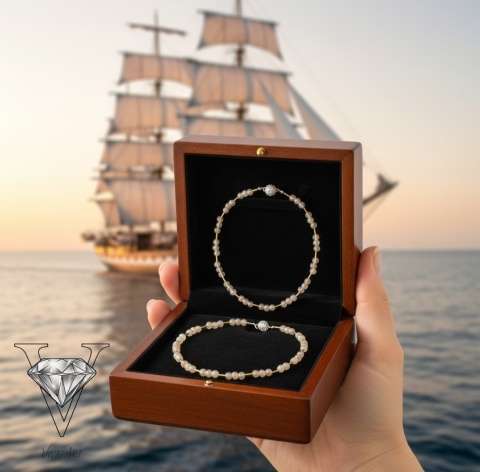 ŚWIETLISTY NASZYJNIK Z AGATÓW Z ZAPIĘCIEM MAGNETYCZNYM OD VIVA JEWELRY & ART