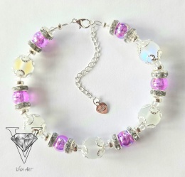 BRANSOLETKA ZE SREBRA I KAMIENIA KSIĘŻYCOWEGO BLASK ZIMY NA TLE ŚNIEGU