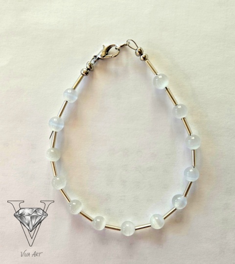 UROKLIWA BRANSOLETKA Z SELENITU OD VIVA JEWELRY & ART