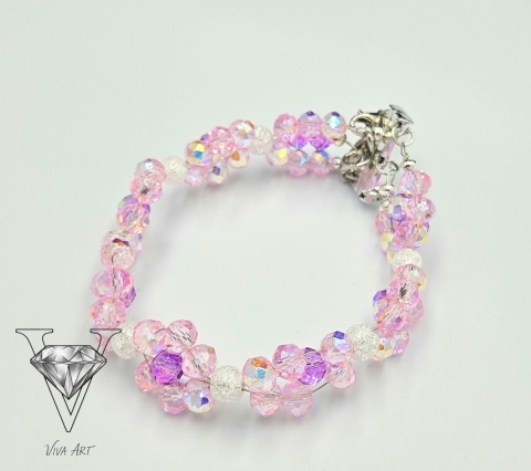 BRANSOLETKA RÓŻOWA Z ZAPIĘCIEM MAGNETYCZNYM OD VIVA JEWELRY