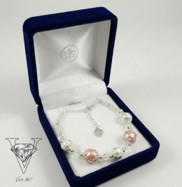 ELEGANCKA BRANSOLETKA Z PEREŁ I SREBRA OD VIVA JEWELRY