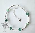 ZIELONA BRANSOLETKA Z AGATEMI SREBREM OD VIVA JEWELRY & ART