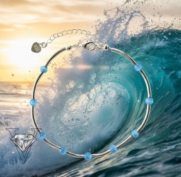 BRANSOLETKA ,,MORSKA BRYZA" Z AKWAMARYNU I SREBRA 925 OD VIVA JEWELRY & ART