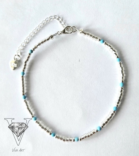 UROCZA NIEBIESKA BRANSOLETKA ZE SREBREM OD VIVA JEWELRY & ART