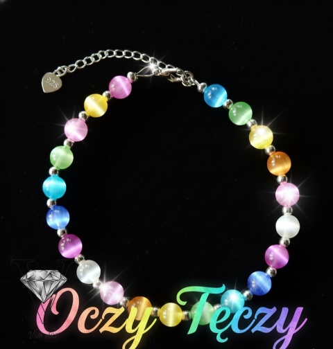 BRANSOLETKA Z KAMIENIA KOCIE OKO I SREBRA OD VIVA JEWELRY & ART