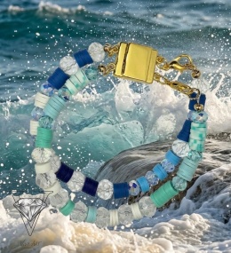 PODWÓJNA BRANSLETKA NA TLE BRYZY MORSKIEJ OD VIVA JEWELRY