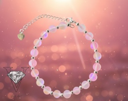 BRANSOLETKA Z OPALU RÓŻOWEGO Z PRZEDŁUŻKĄ OD VIVA JEWELRY & ART