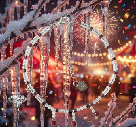 UROCZA BRANSOLETKA Z LABRADORYTU I CHALCEDONU OD VIVA JEWELRY