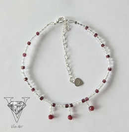 PRZEJRZYSTO CZERWONA BRANSOLETKA  OD VIVA JEWELRY & ART