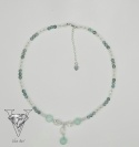 NASZYJNIK Z ZIELONEGO MALACHITU Z ZAWIESZKĄ OD VIVA JEWELRY & ART