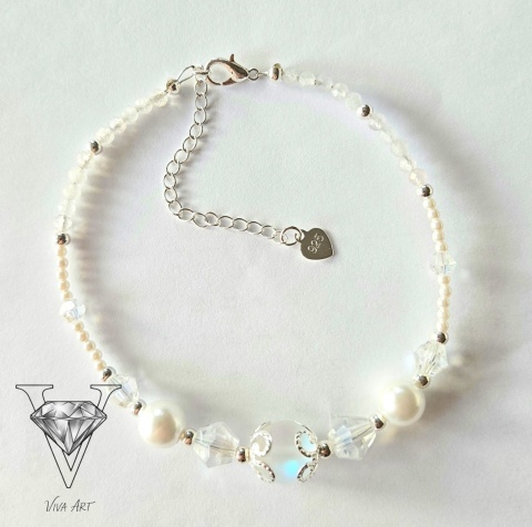 NASZYJNIK Z PEREŁ, SREBRA I KRYSZTAŁU GÓRSKIEGO OD VIVA JEWELRY