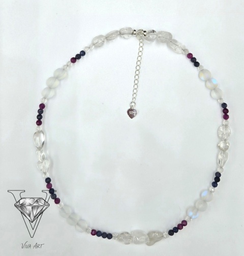 OBRAZ NASZYJNIKA CZERWONO PRZEJRZYSTEGO OD VIVA JEWELRY