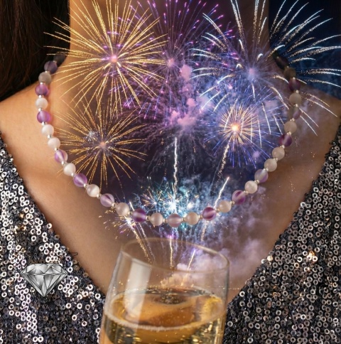 HIPNOTYZYJĄCY NASZYJNIK Z KAMIENIA KOCIE OKO I KAMIENIA AUSTRIACKIEGO ZE SREBREM OD VIVA JEWELRY & ART