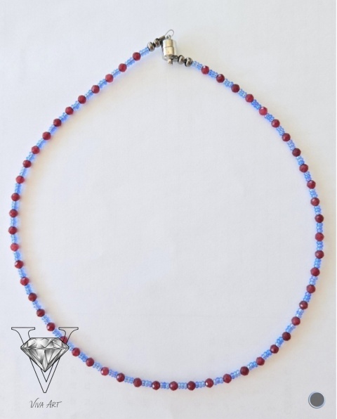 UNIKATOWY NASZYJNIK Z CZERWONEGO CHALCEDONU