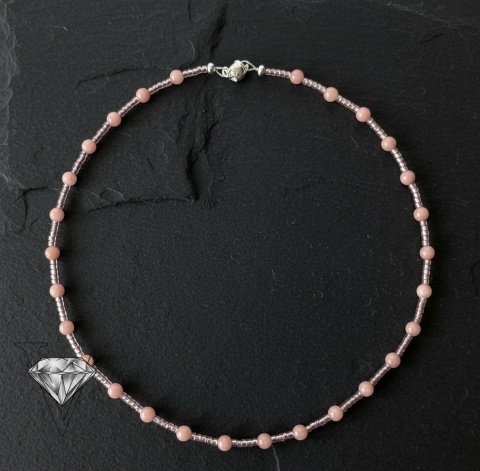 NASZYJNIK Z CHALCEDONU RÓŻOWEGO OD VIVA JEWELRY & ART