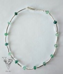 NASZYJNIK Z ZIELONYCH AGATÓW I SREBRA 925  ZAPIĘCIE MAGNETYCZNE OD VIVA JEWELRY & ART
