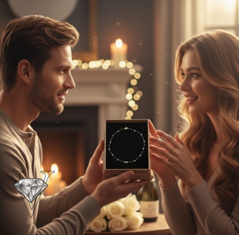 NASZYJNIK Z CYRKONII I SREBRA POZŁACANEGO OD VIVA JEWELRY & ART