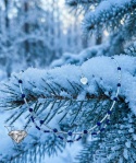 SREBRNY NASZYJNIK Z CIEMNONIEBIESKIM KAMIENIEM LAPIS LAZULI Z KOLEKCJI ZIMOWEJ I KOLEKCJI BOŻENARODZENIOWEJ